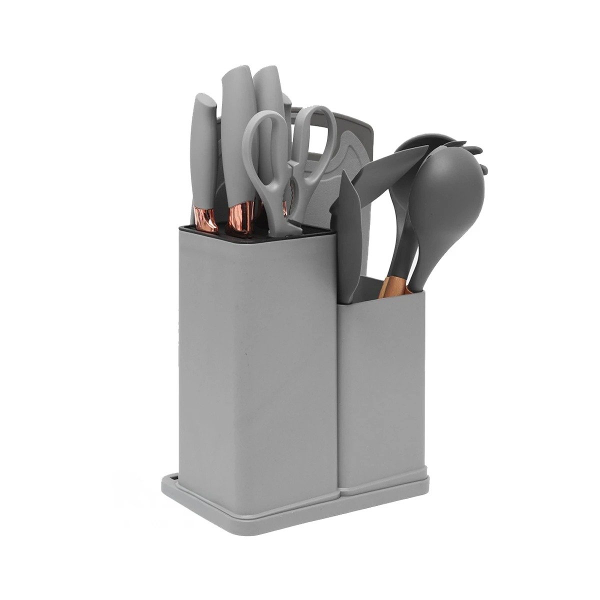 PACK2 SET ENFOQUE COCINA PROFESIONAL 18 PZ ACERO INOXIDABLE CON TABLA PLOMO Y+REGALO STICKER - 2