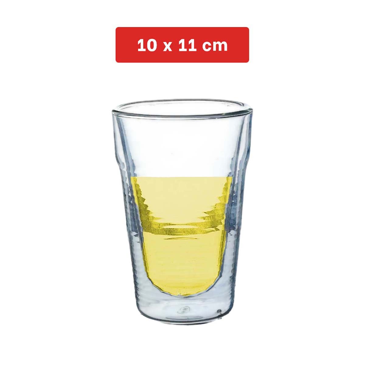 PACK4 VASO MODELO 260ML DOBLE CAPA DE VIDRIO BOROSILICATO TRANSPARENTE - 4