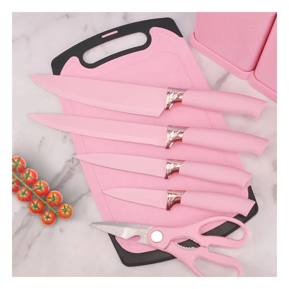 PACK4 SET ROSADO COCINA PROFESIONAL INTEGRA 18 PIEZAS DE ACERO INOXIDABLE Y+PAPEL REGALO - 5