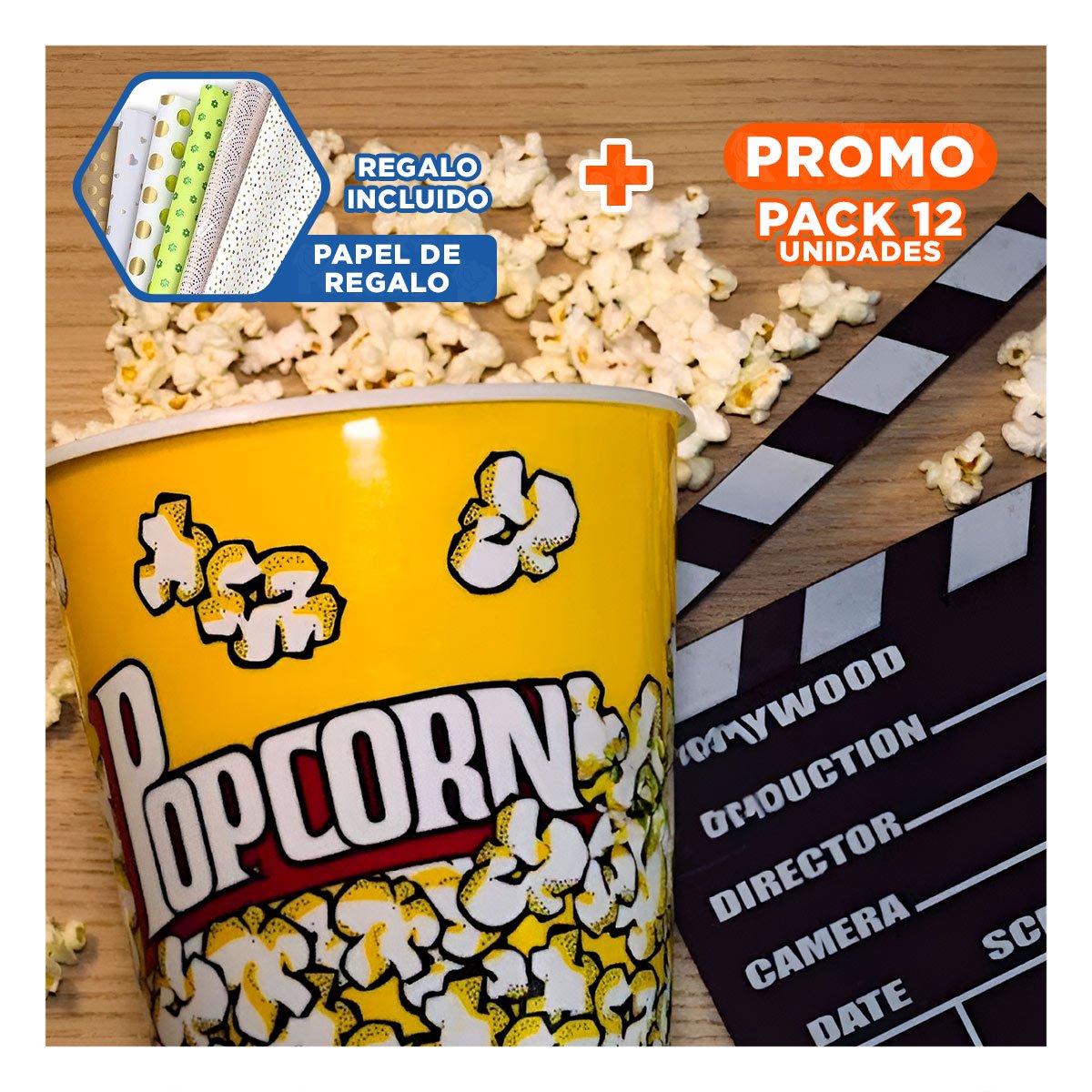 PACK2 EQUIPO AUXILIAR AMARILLO 7CMX17CM DE ESTILO ACTIVO EN SU VIVIENDA Y+PAPEL REGALO - 1