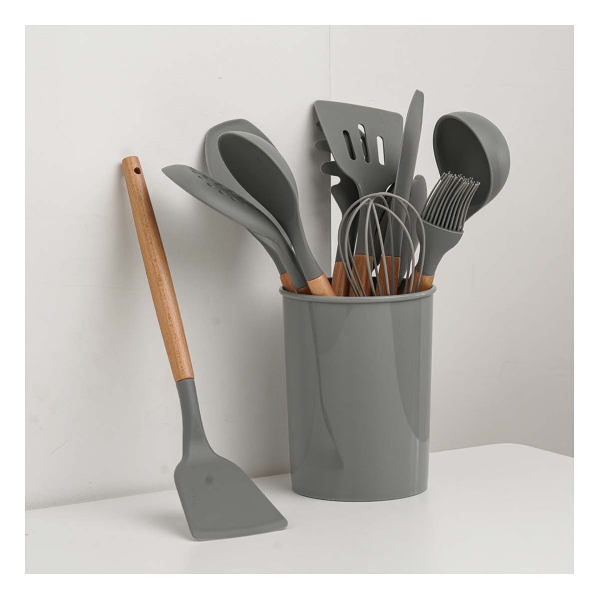 PACK6 CONJUNTO COMPLETO COLOR GRIS CON 12 PIEZAS FABRICADAS EN SILICONA FLEXIBLE - 2