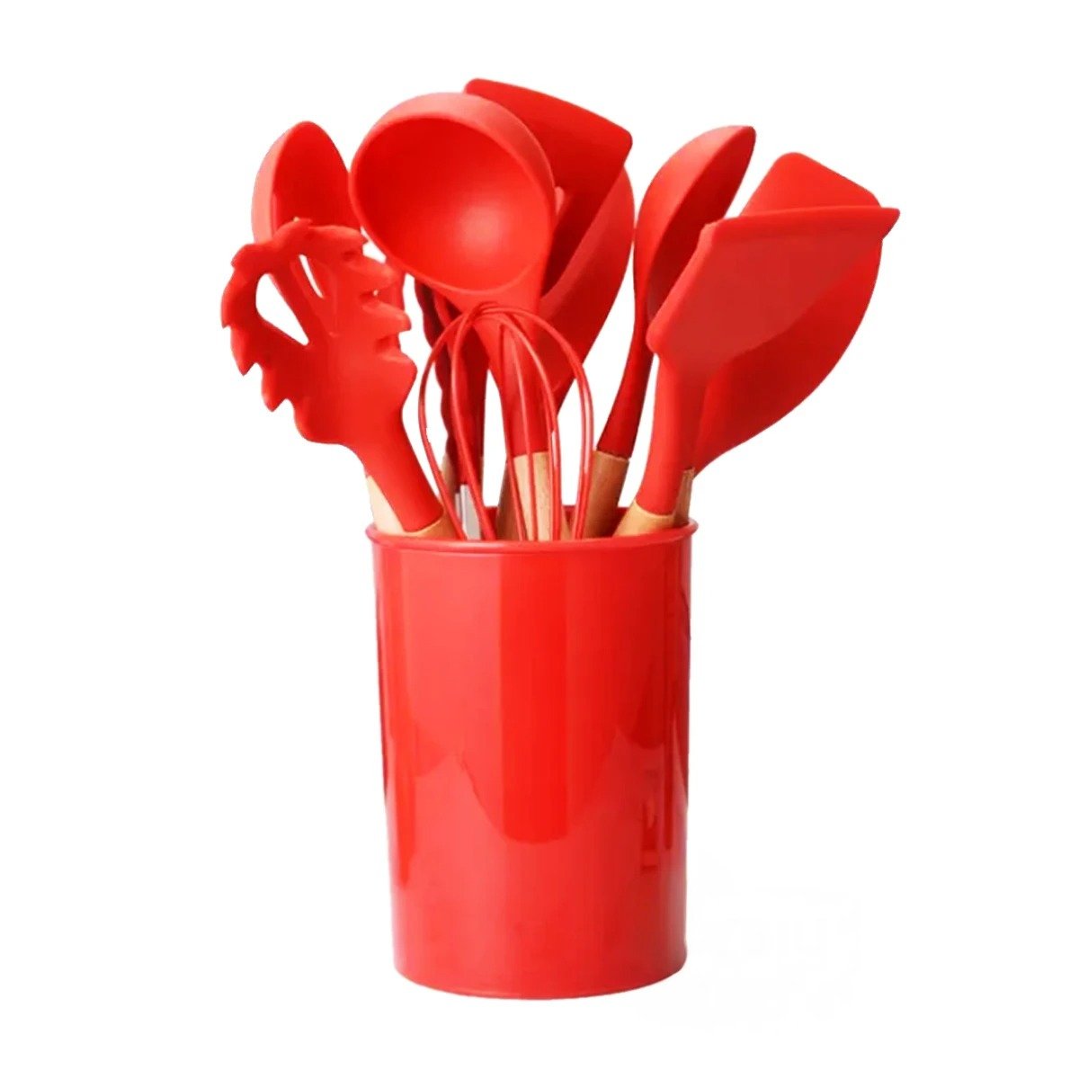 PACK2 SET DOMESTICO DE 12 PIEZAS COLOR ROJO FABRICADO EN SILICONA PARA USO Y+REGALO STICKER - 2