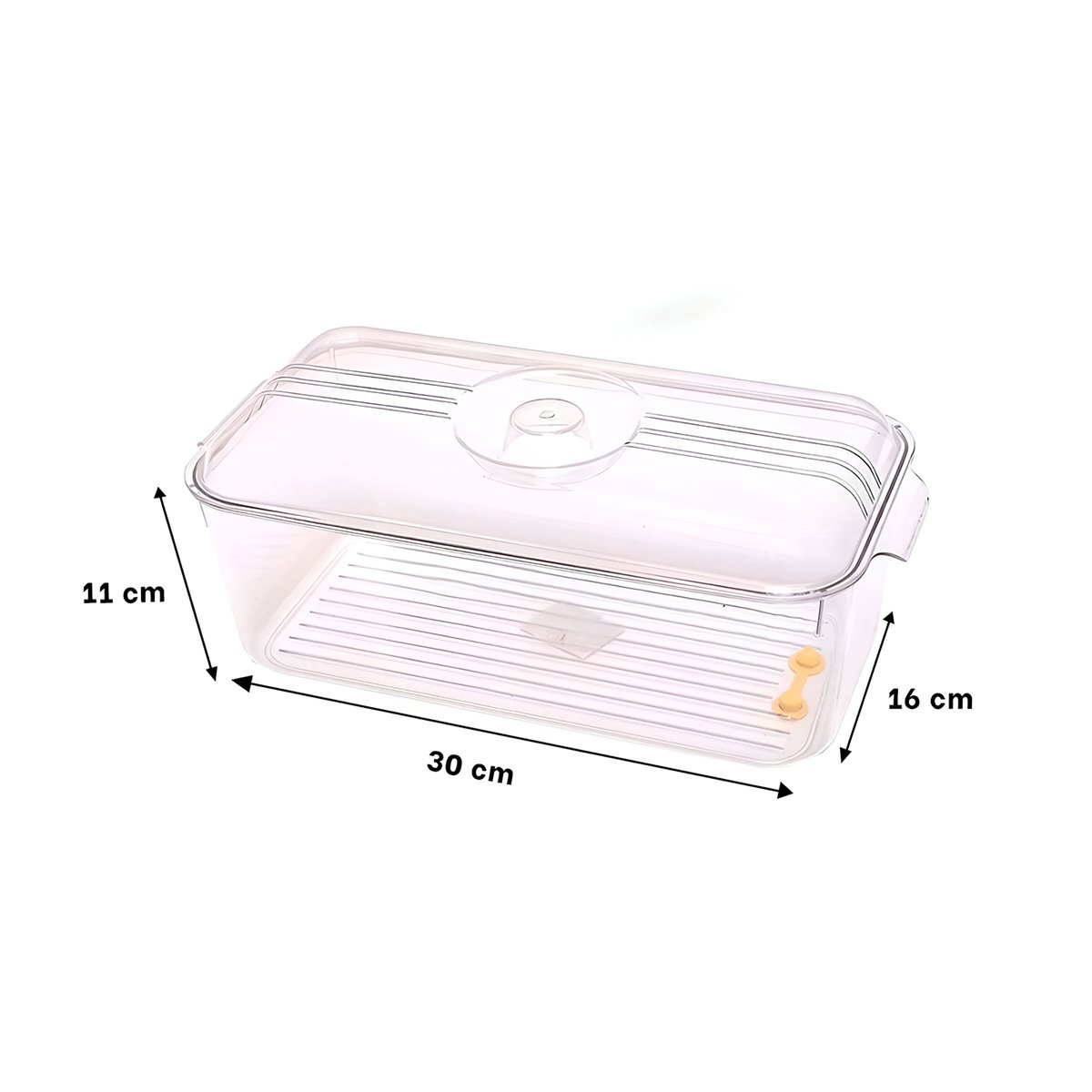 PACK2 CONTENEDOR TRANSPARENTE DE COCINA CON ASAS PEQUEÑAS 30X16X11CM Y+REGALO STICKER - 4