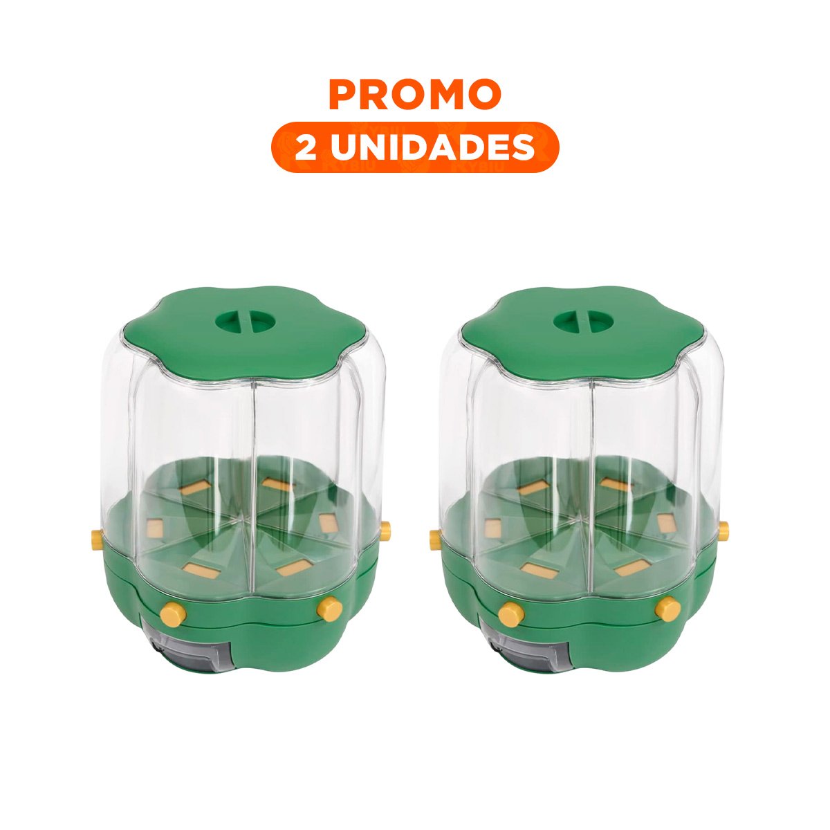 PACK2 SOPORTE DE ALIMENTOS VERDE 9 KG DE TACTO LISO PARA SUS OBJETOS - 1