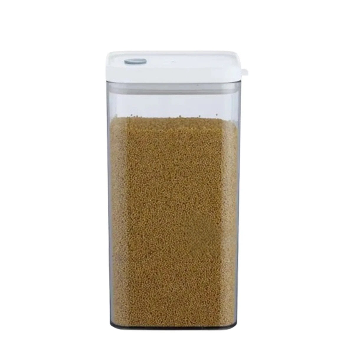 PACK12 CONTENEDOR HERMETICO PARA DESPENSA TAPA BLANCA PUNTO PLOMO 1500ML Y+REGALO STICKER - 2