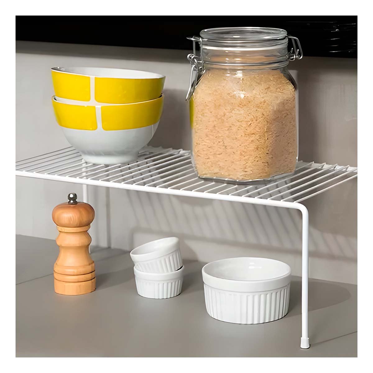 PACK12 ESTANTE MODULAR EXPANDIBLE BLANCO CON BASE DE 4 PATAS METALICAS Y+REGALO STICKER - 5
