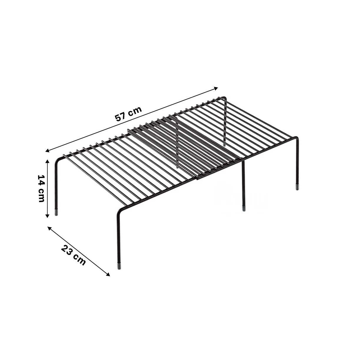 PACK12 ESTANTE PARA ORGANIZACION INTERNA NEGRO FABRICADO EN METAL CON 6 PATAS Y+PAPEL REGALO - 4