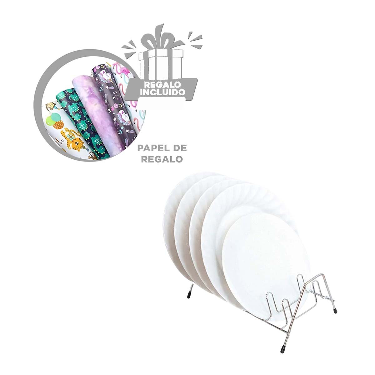 PACK4 ORGANIZADOR REFORZADO PLATEADO PARA TAPAS DE OLLAS CURVO - 2