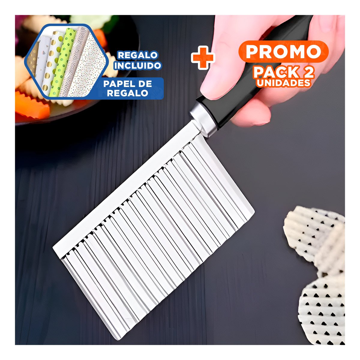 PACK2 HERRAMIENTA DE CHEF DE ESTILO ACTIVO EN SU VIVIENDA REAL LINDA Y+PAPEL REGALO - 1