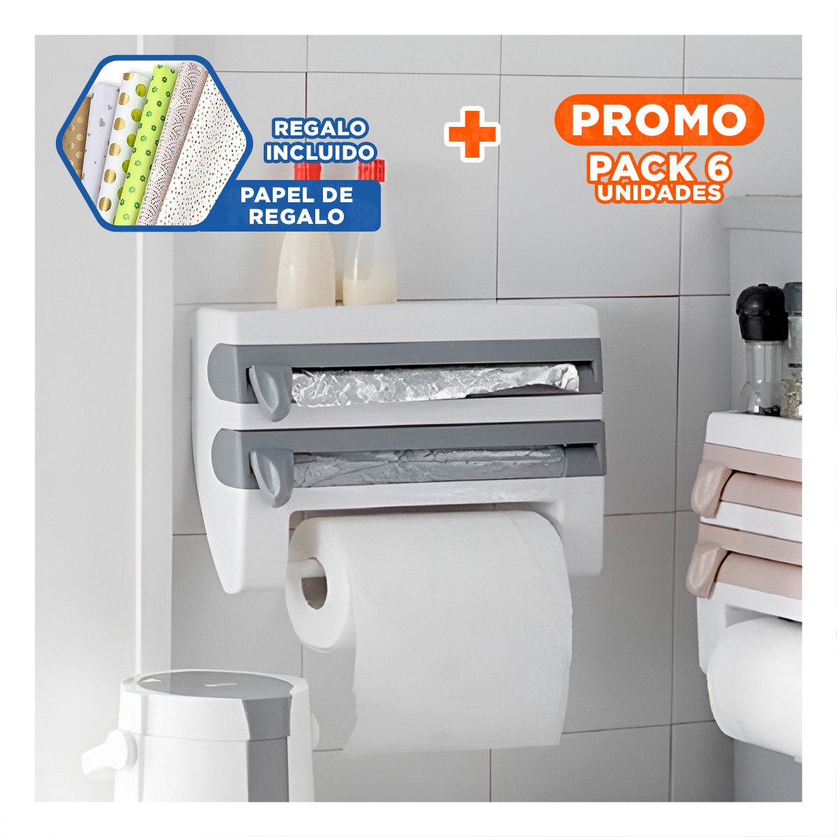 PACK6 HERRAMIENTA DE ALUMINIO Y TOALLA PLOMO CON DISEÑO DURADERO EN CASA Y+PAPEL REGALO - 1