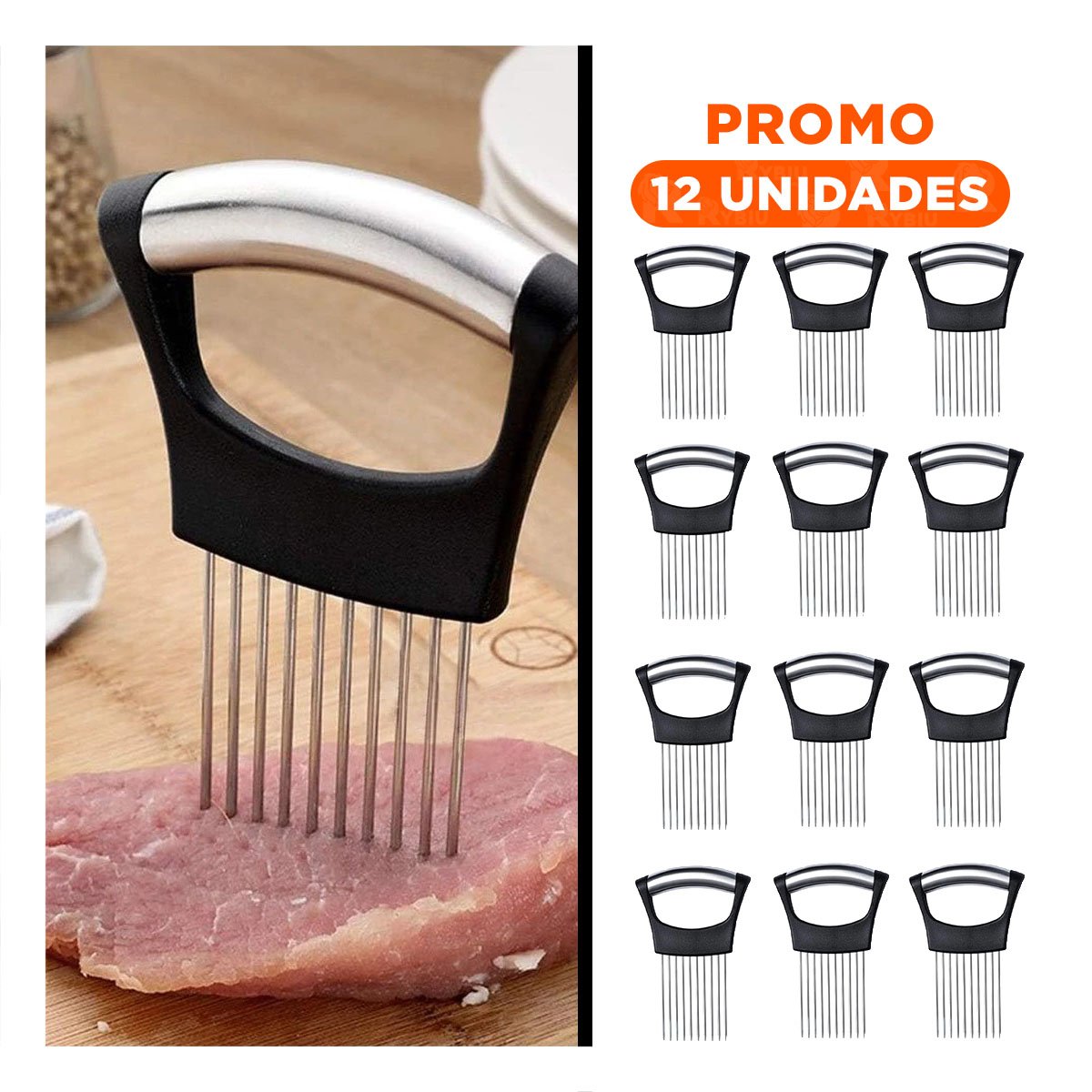PACK12 SEPARADOR DE AGUJAS PARA FRUTAS Y VERDURAS CON MANGO ANTIDESLIZANTE Y+REGALO STICKER - 1