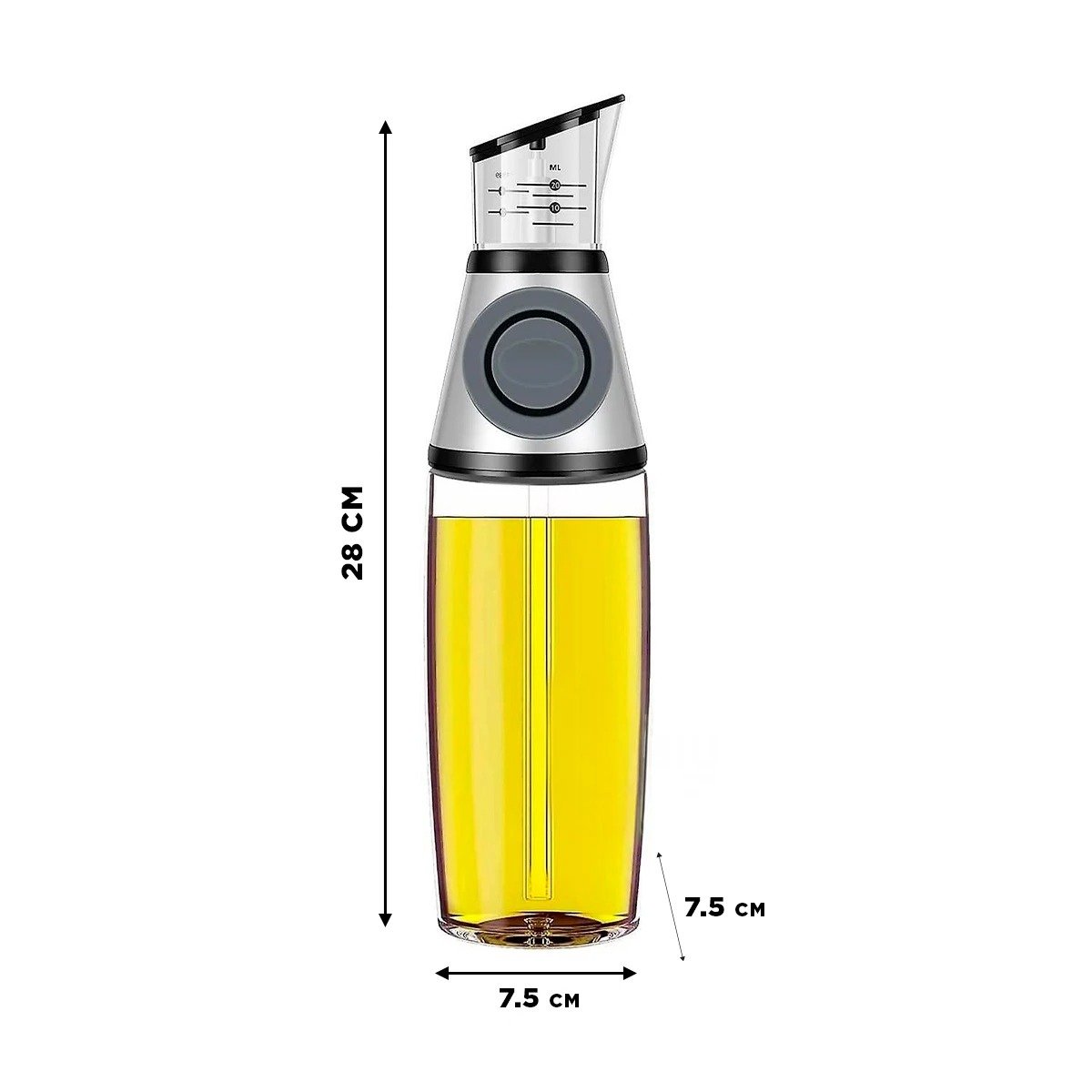 PACK12 RECIPIENTE VIDRIO CON MEDIDOR 500ML SEGURO Y DURABLE TODO TIPO ACEITE Y+REGALO STICKER - 4