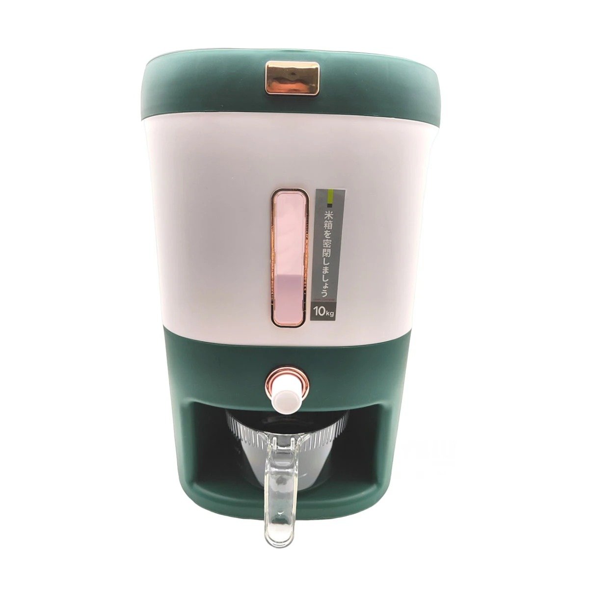 PACK2 DISPENSADOR PRACTICO PARA ARROZ VERDE Y CEREALES 10KG FACIL RECARGA Y+REGALO STICKER - 2