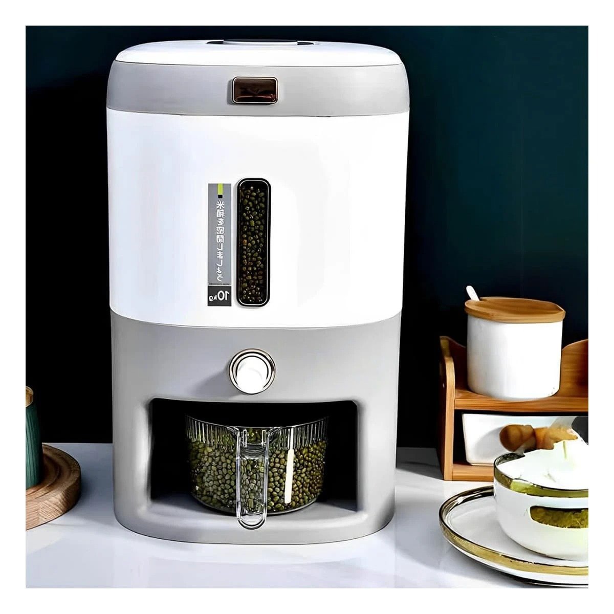 PACK2 DESPACHADOR PRÁCTICO 10KG DE MENESTRAS PLOMO CON BLANCO Y+REGALO STICKER - 5