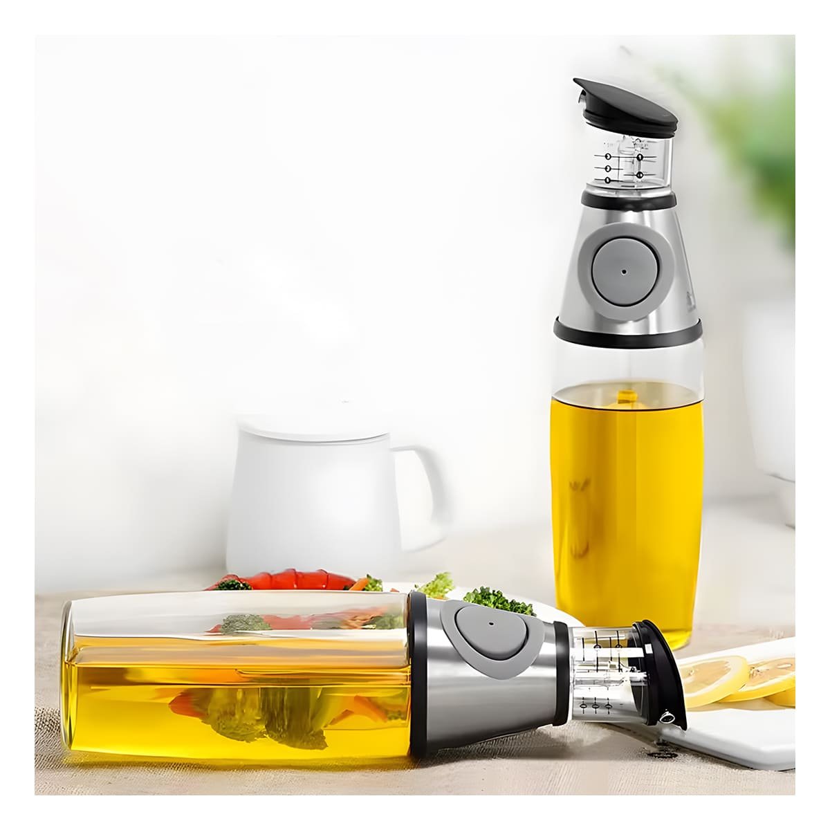 PACK4 CONTENEDOR VIDRIO CON MEDIDOR 500ML FACIL DE USAR Y MANTENER LIMPIO EN CASA - 2