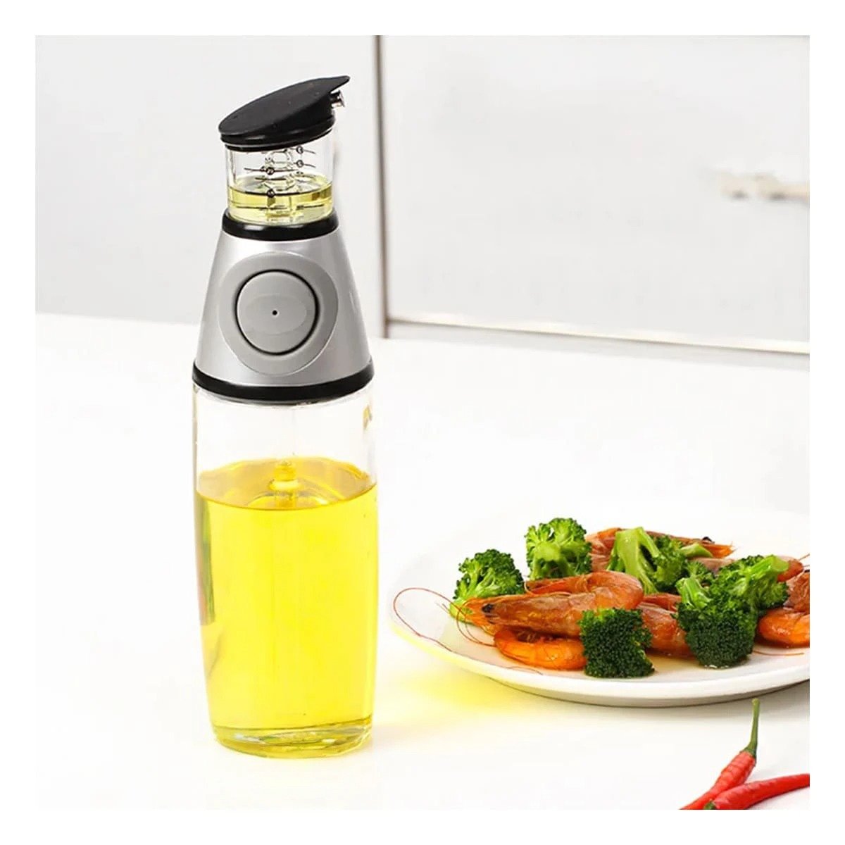 PACK4 CONTENEDOR VIDRIO CON MEDIDOR 500ML FACIL DE USAR Y MANTENER LIMPIO EN CASA - 3