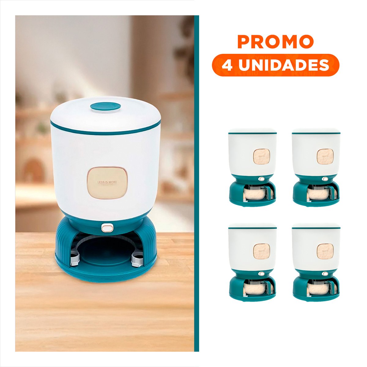 PACK4 PROVEEDOR DE ARROZ Y LEGUMBRES 10KG CON HUEVERA CIRCULAR Y+REGALO STICKER - 1