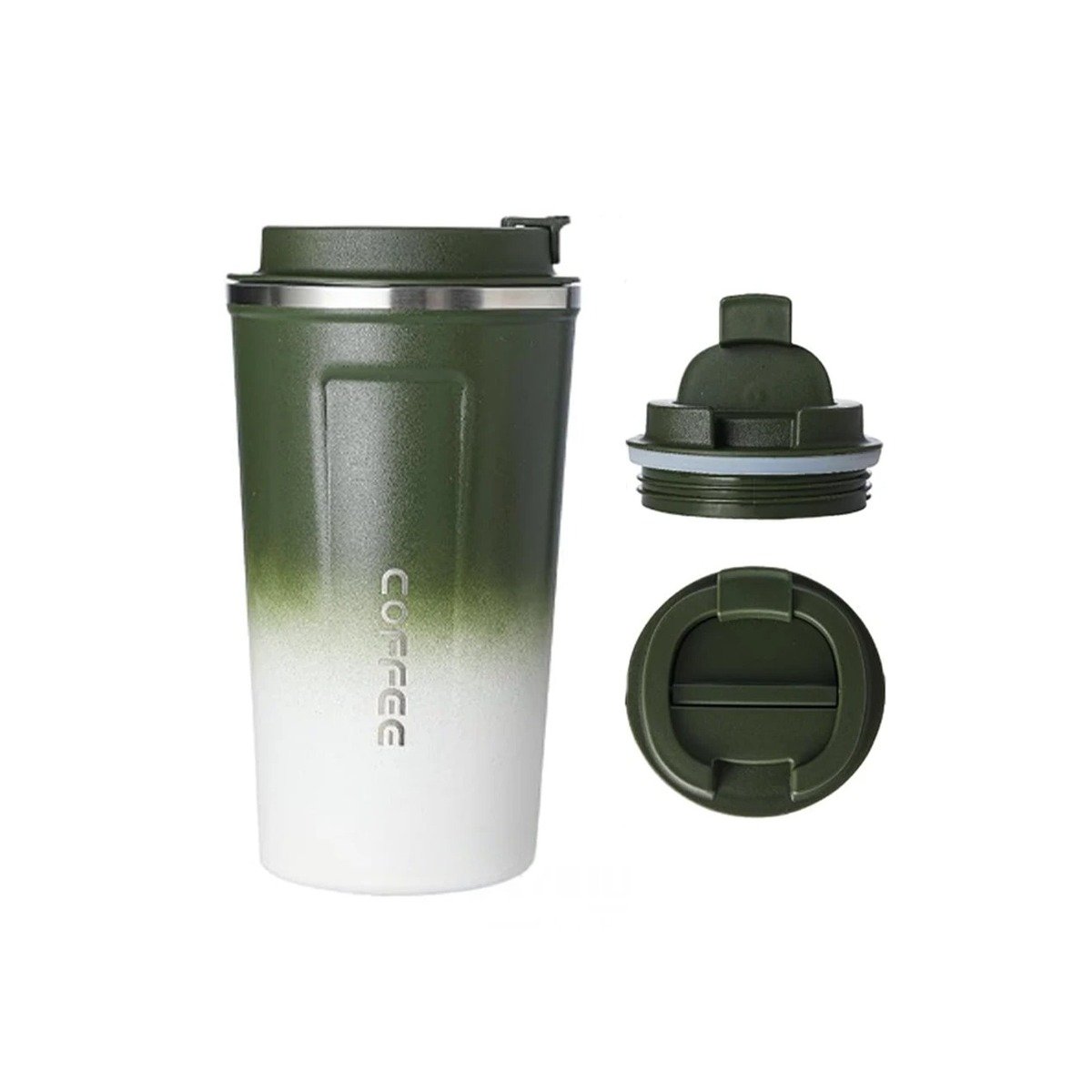 PACK2 JARRA DIGITAL 510ML VERDE CON BLANCO DISEÑO MODERNO IDEAL PARA CAFÉ Y+REGALO STICKER - 2