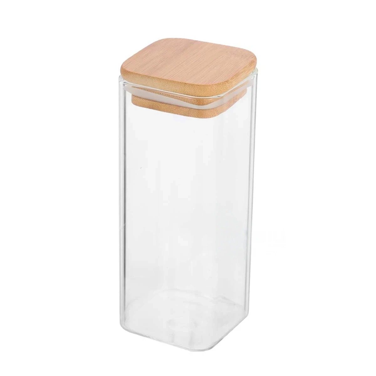 TARRO DE ACRILICO PARA GUARDAR ARROZ Y PASTA TRANSPARENTE 1900ML Y+PAPEL REGALO - 1