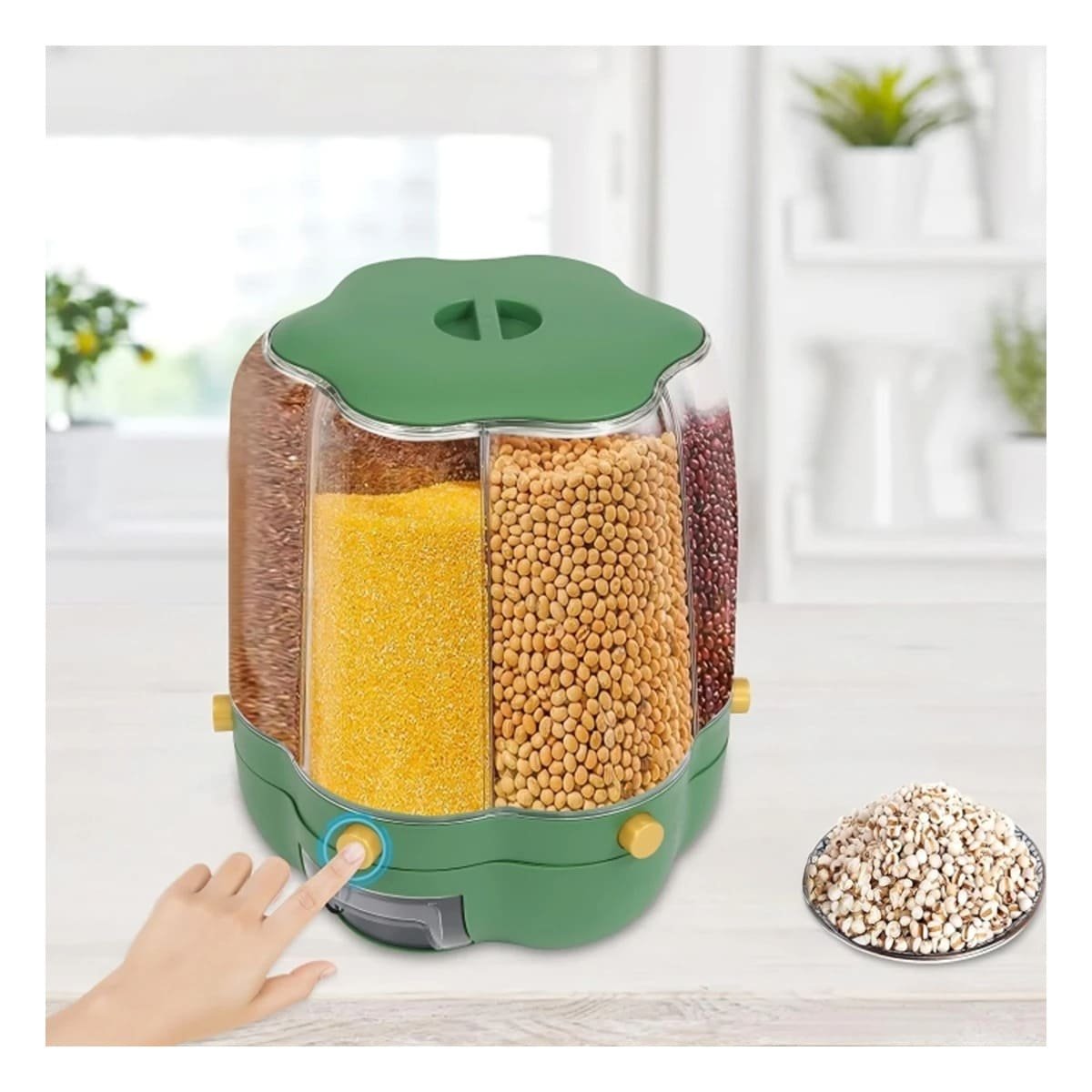 PACK2 SOPORTE DE ALIMENTOS VERDE 6 KG DE TACTO LISO PARA SUS OBJETOS - 2