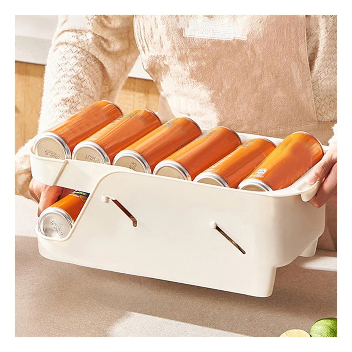 PACK2 ESTANTE MODERNO PARA HUEVOS Y LATAS 2 NIVELES BLANCO Y+PAPEL REGALO - 5