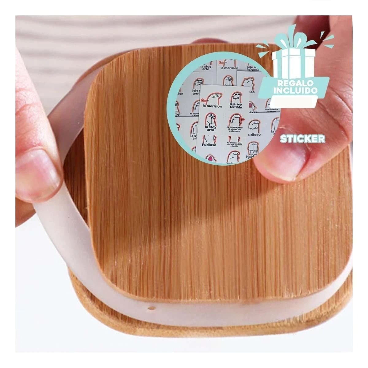 TARRO ACRILICO PARA ORGANIZAR ESPECIAS TRANSPARENTE 1900ML Y+REGALO STICKER - 1