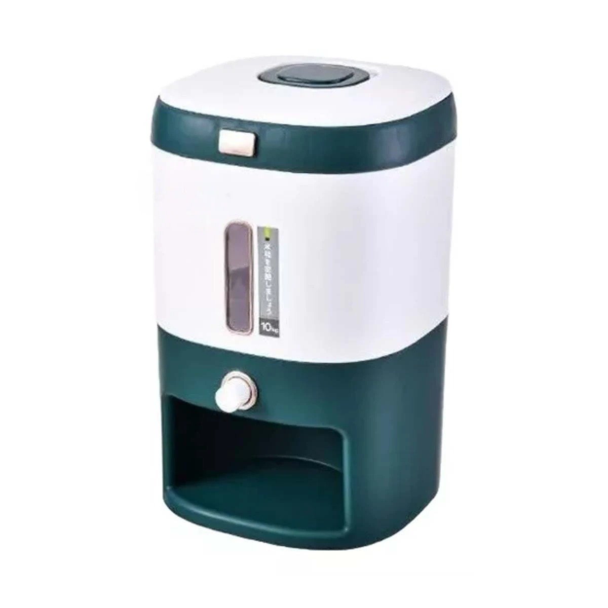 SERVIDOR DE CEREALES Y LEGUMBRES 10KG VERDE CON BLANCO Y+PAPEL REGALO - 1