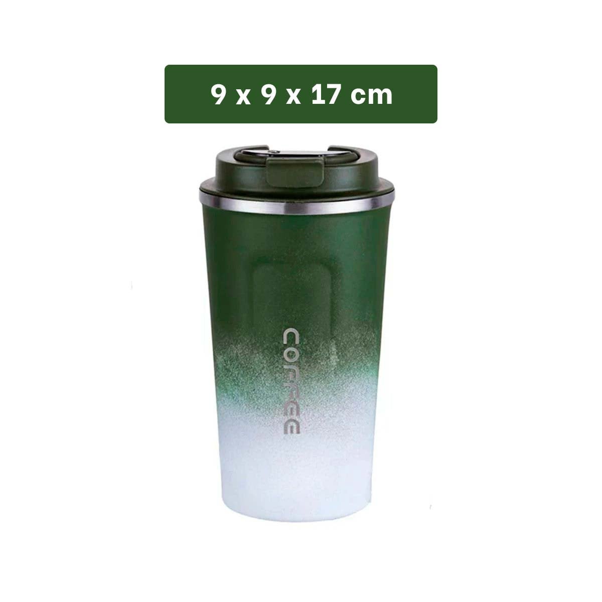 PACK2 JARRA DIGITAL 510ML VERDE CON BLANCO MANTIENE BEBIDAS CALIENTES Y FRÍAS Y+PAPEL REGALO - 4