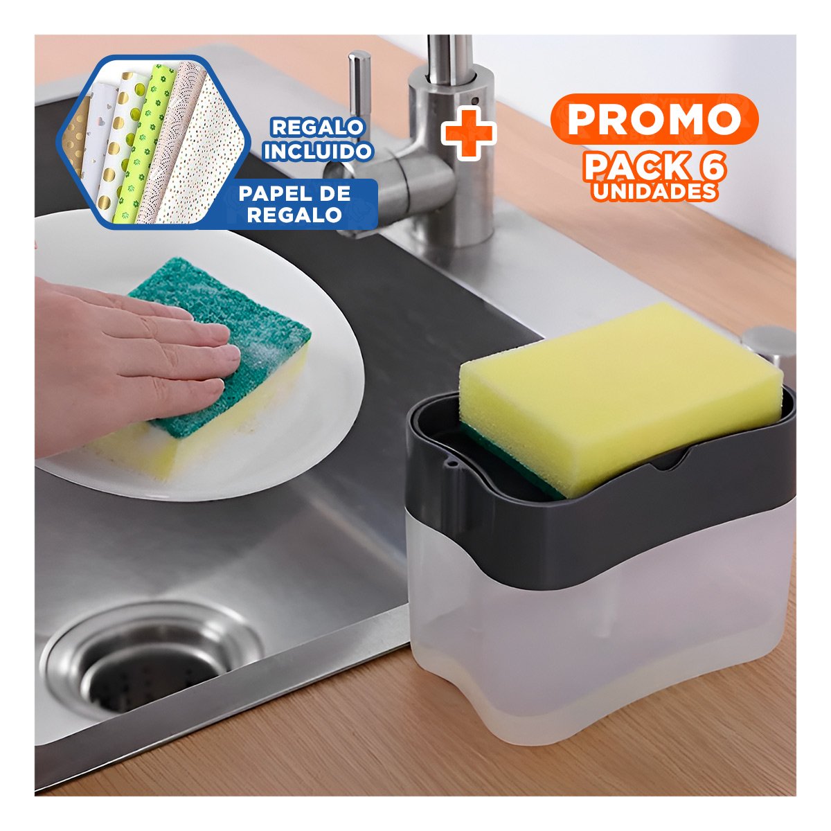 PACK6 HERRAMIENTA DE BACHA NEGRO DE ESTETICA MODERNA PARA TODOS LOS PADRES Y+PAPEL REGALO - 1