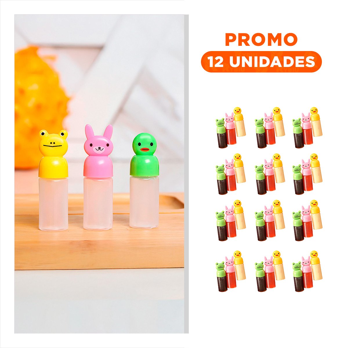 PACK12 CONSERVADOR MINI CREMERO DIVERTIDO PARA NIÑOS Y COCINA SET 3 Y+REGALO STICKER - 1