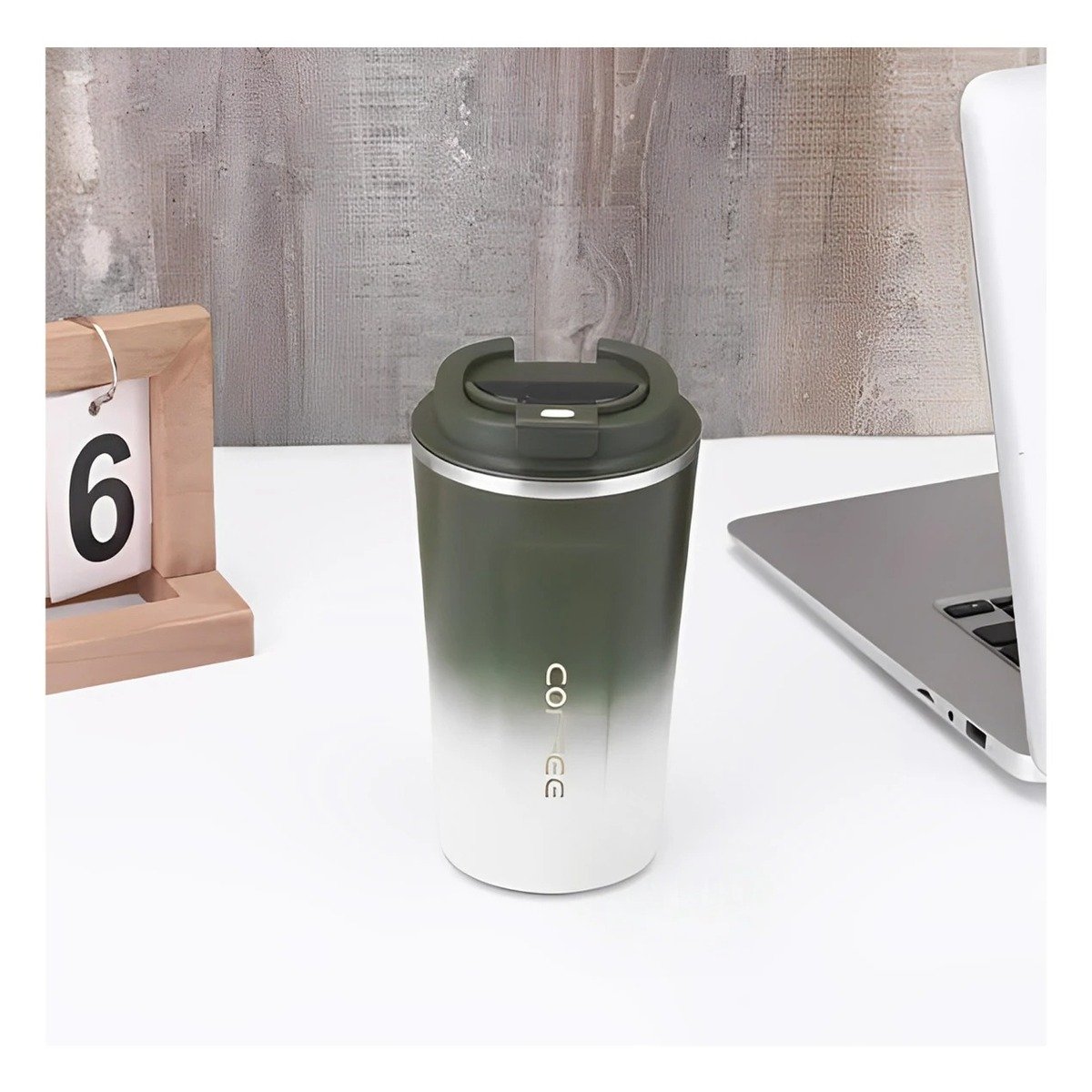 PACK6 COPA INTELIGENTE 510ML VERDE CON BLANCO MANTIENE BEBIDAS CALIENTES Y FRÍAS - 2