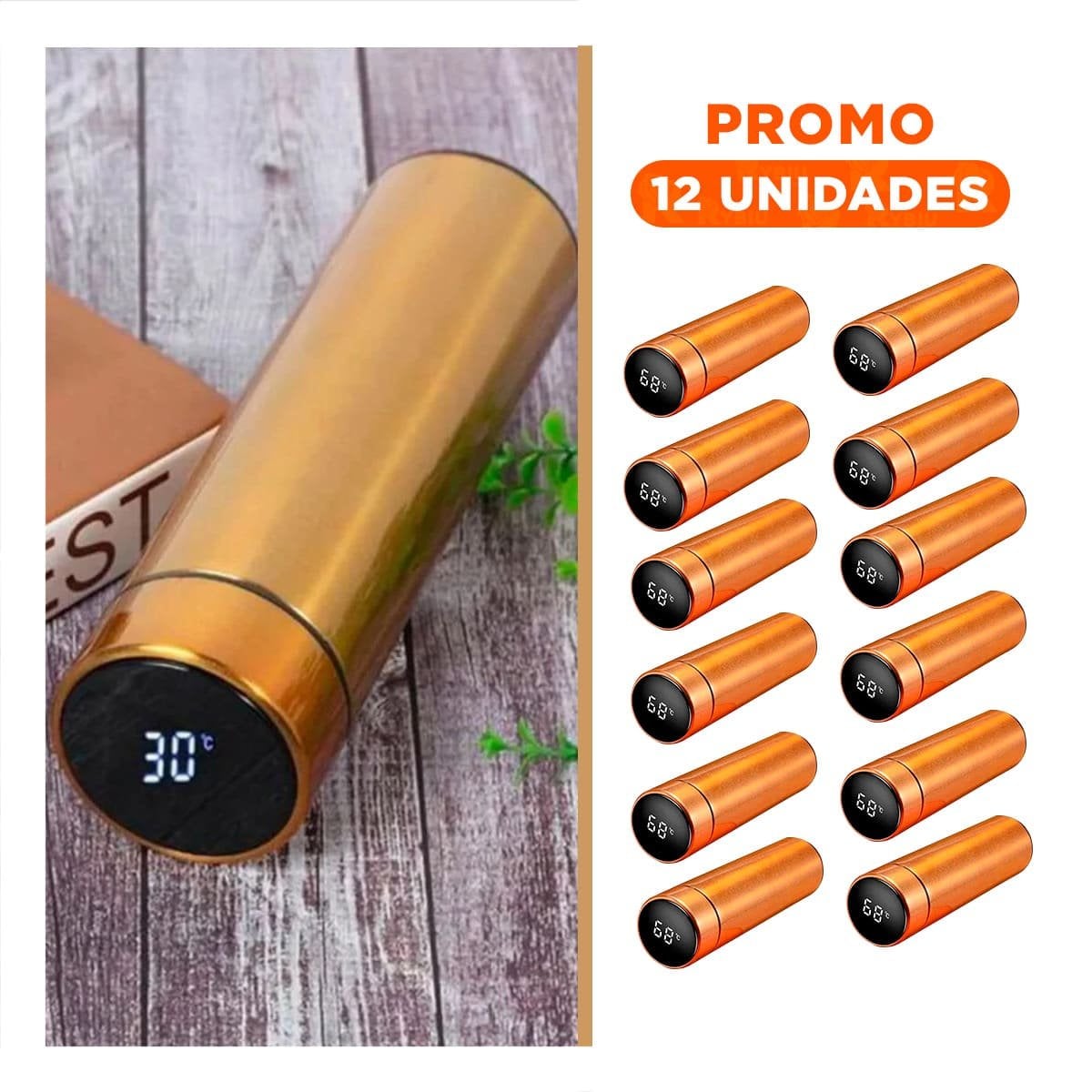 PACK12 ENVASE TERMICO 500 ML CON FILTRO DE TE DIGITAL PARA CAFE Y TE EN CASA Y+REGALO STICKER - 1