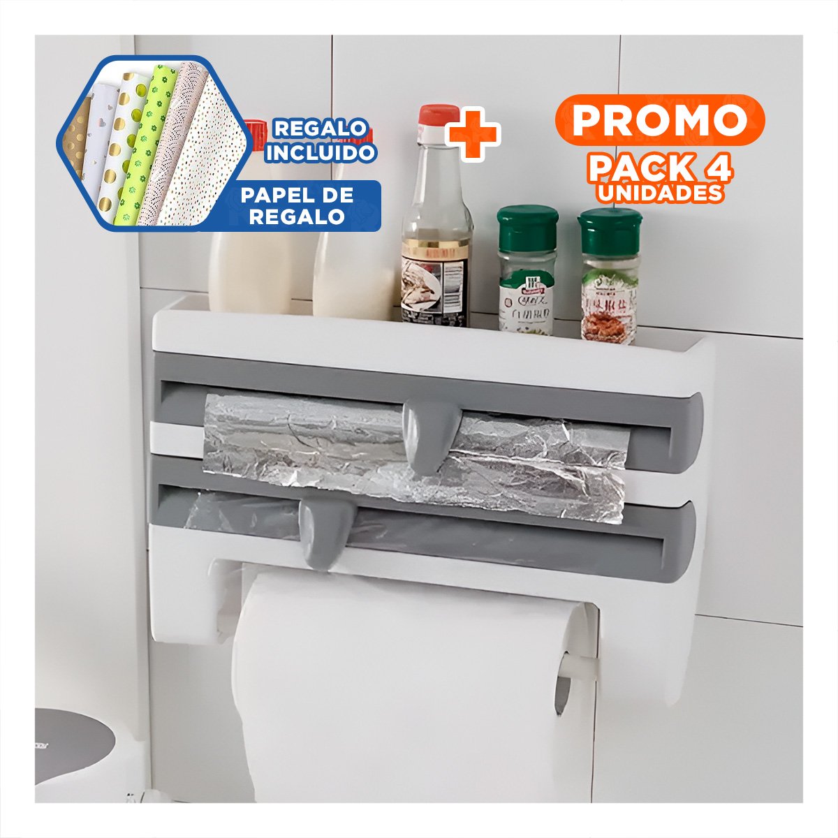 PACK4 EQUIPO DE ALUMINIO Y TOALLA PLOMO DE ESTILO ACTIVO EN SU VIVIENDA Y+PAPEL REGALO - 1