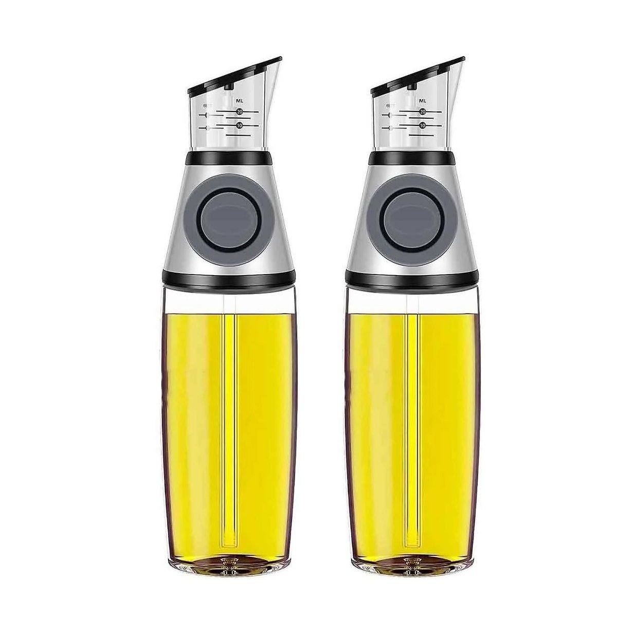 DISPENSADOR VIDRIO CON MEDIDOR 500ML SEGURO Y DURABLE TODO TIPO ACEITE Y+LIGAS REGALO - 3