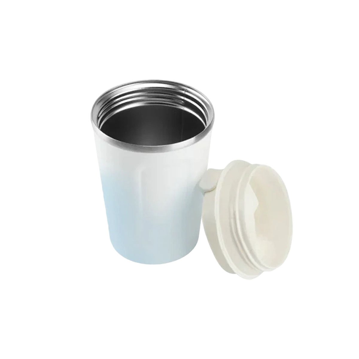 PACK6 RECIPIENTE PARA CAFÉ 510ML ROSADO CON BLANCO IDEAL MANTENER BEBIDAS Y+REGALO STICKER - 2
