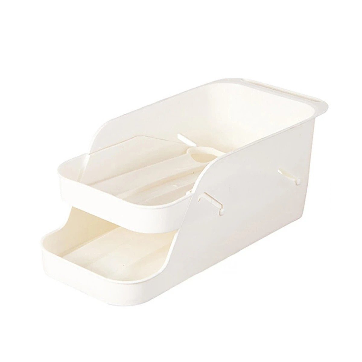 PACK4 ALMACENADOR VERTICAL PARA HUEVOS Y LATAS 2 NIVELES BLANCO Y+PAPEL REGALO - 3