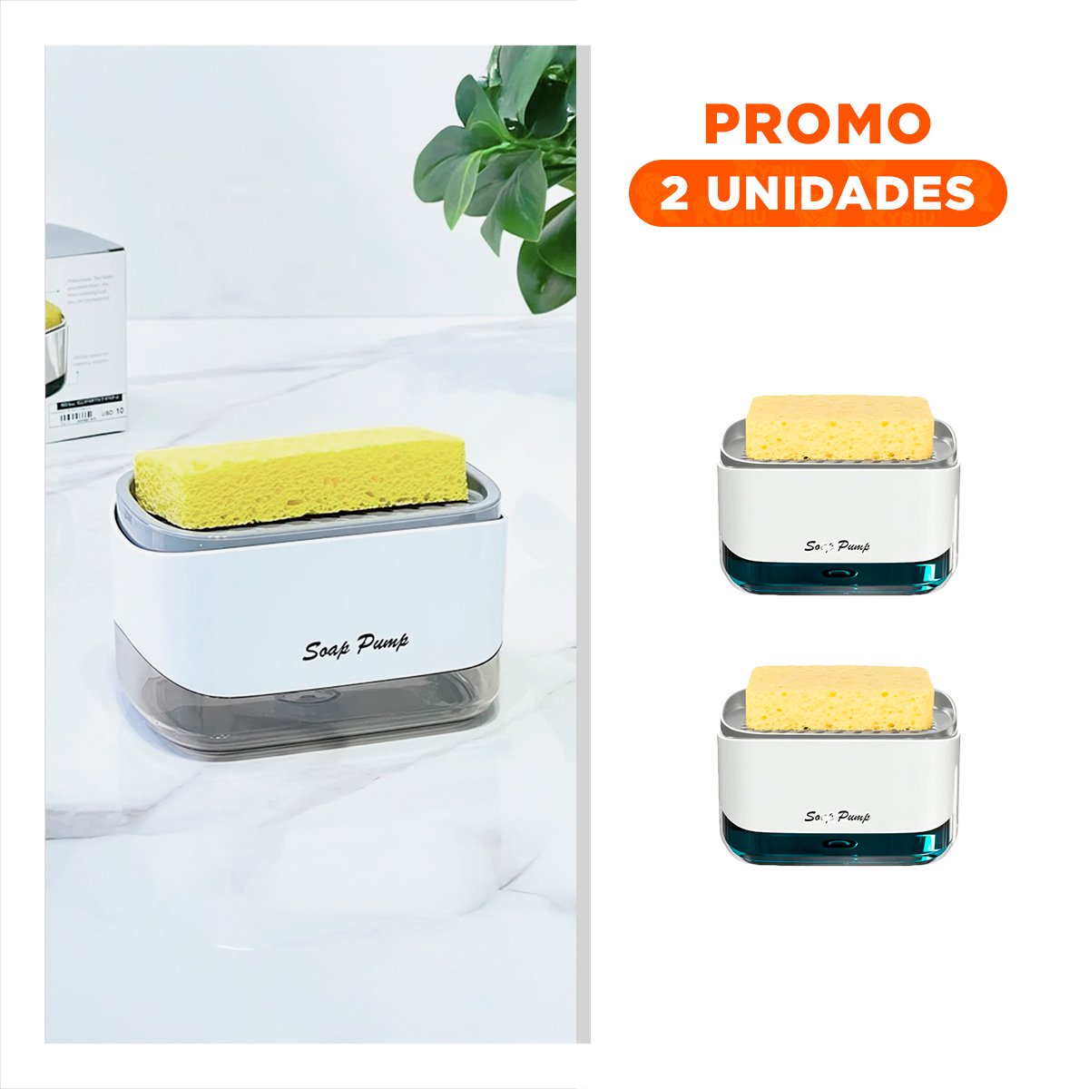 PACK2 HERRAMIENTA JABÓN LIQUIDO LAVAVAJILLA BLANCO CON DISENO FACIL USO - 1