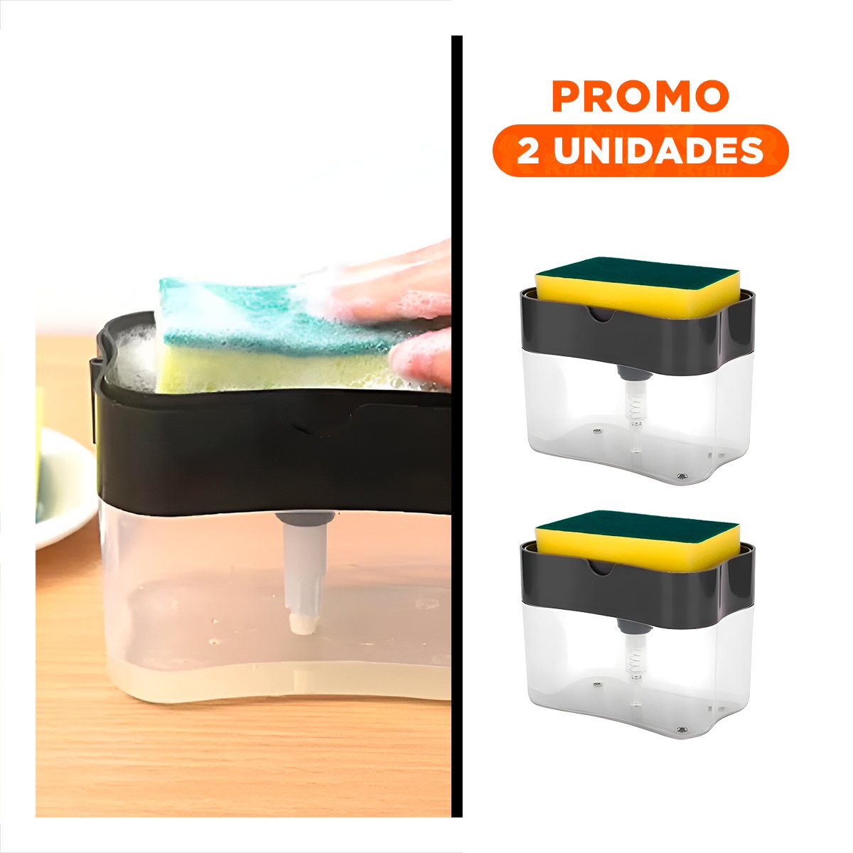 PACK2 EQUIPO DE LAVADO NEGRO CON SUPERFICIE FIRME DE APOYO EN SU CASA - 1
