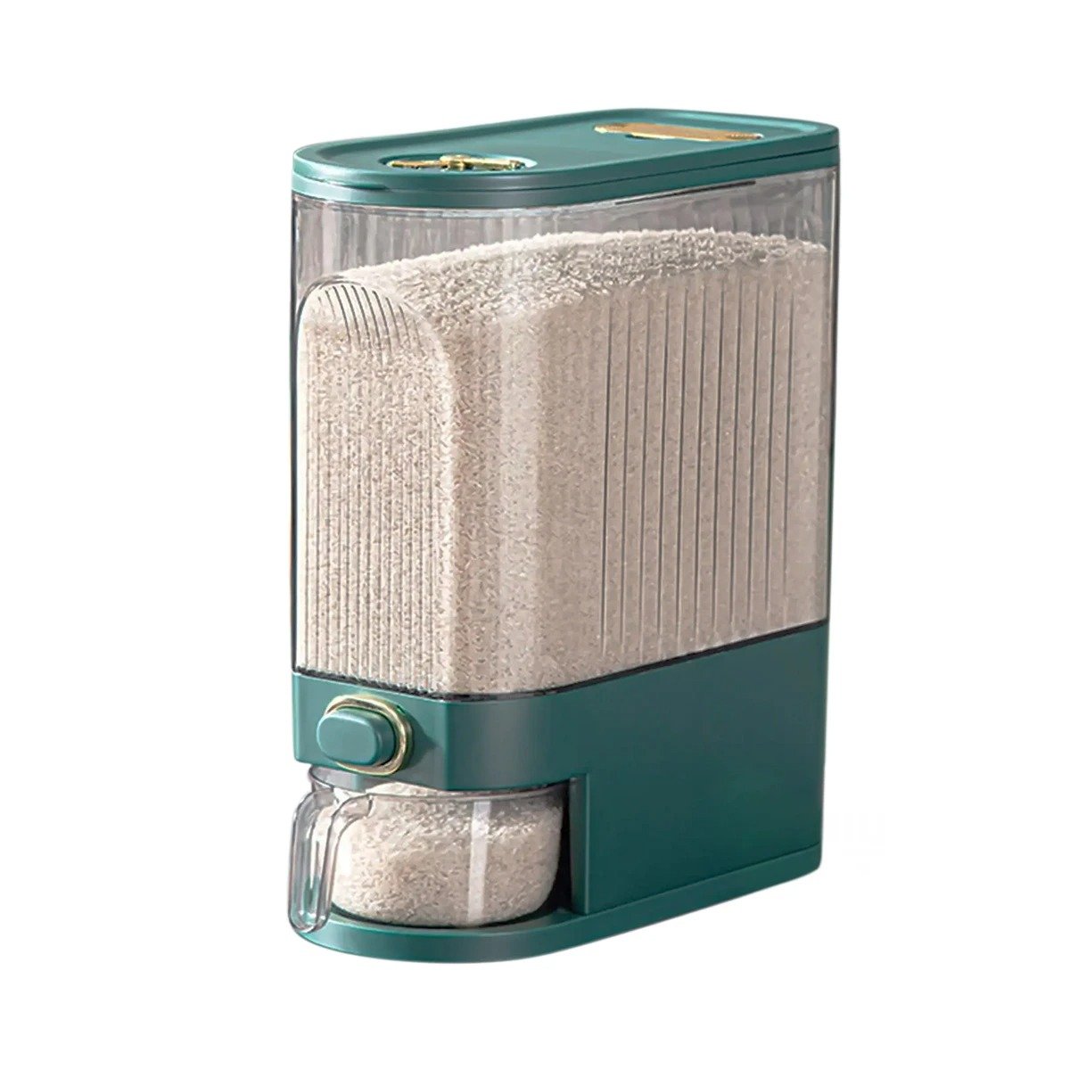 PACK2 DEPOSITO CON SISTEMA DOSIFICADOR VERDE 39X16,5X33CM COCINA Y+REGALO STICKER - 2