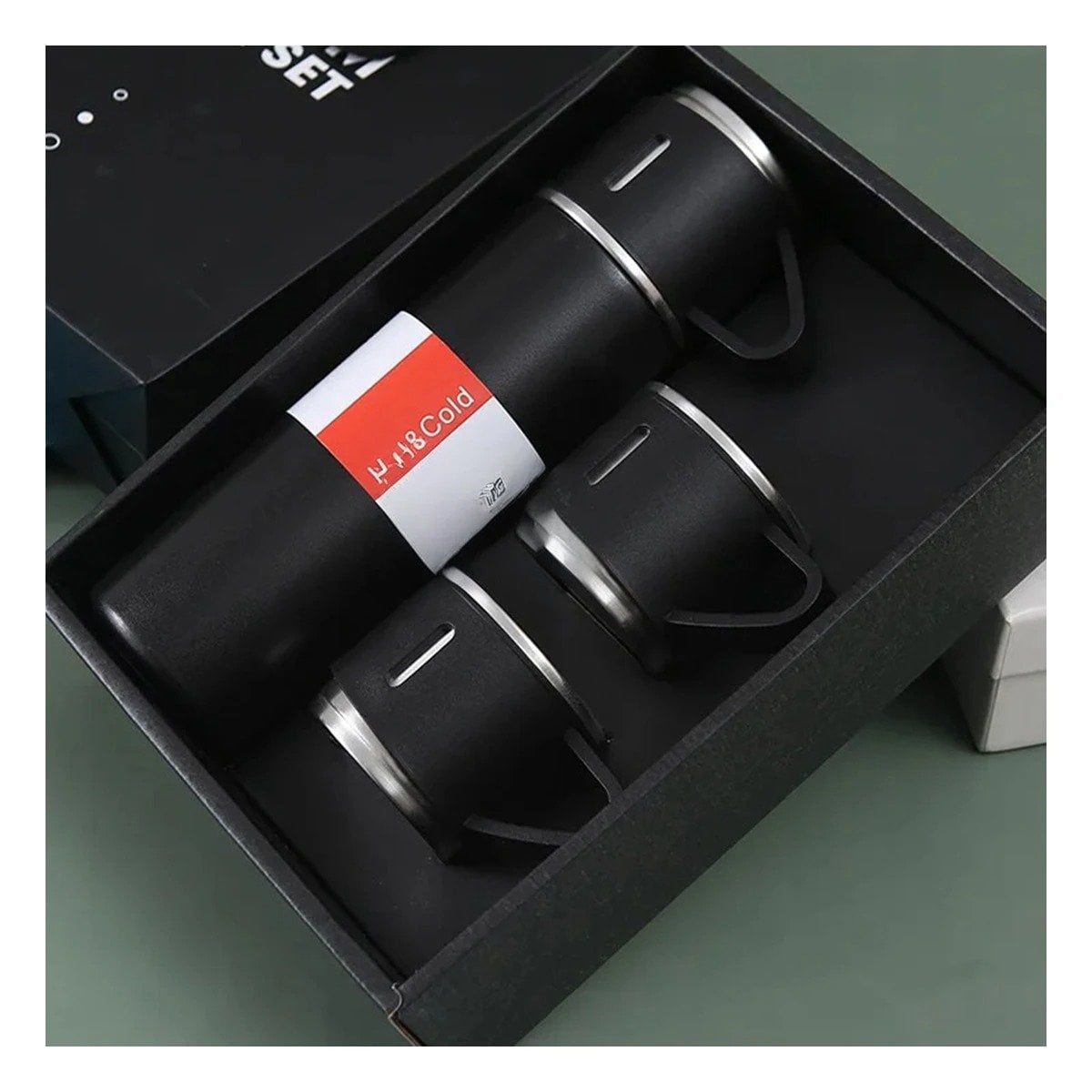 PACK12 DISPENSADOR PRACTICO CON DOS TAZAS PARA CAFE EN OFICINA NEGRO Y+REGALO STICKER - 3