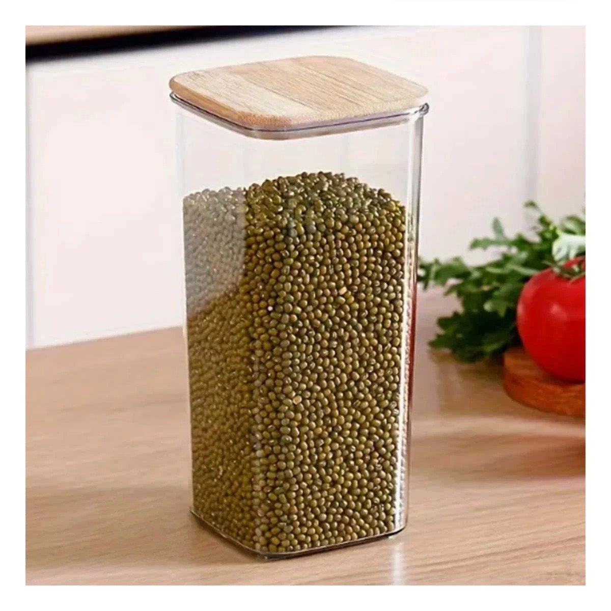 PACK6 DISPENSADOR DE ACRILICO PARA PRODUCTOS SECOS TRANSPARENTE 1900ML - 5