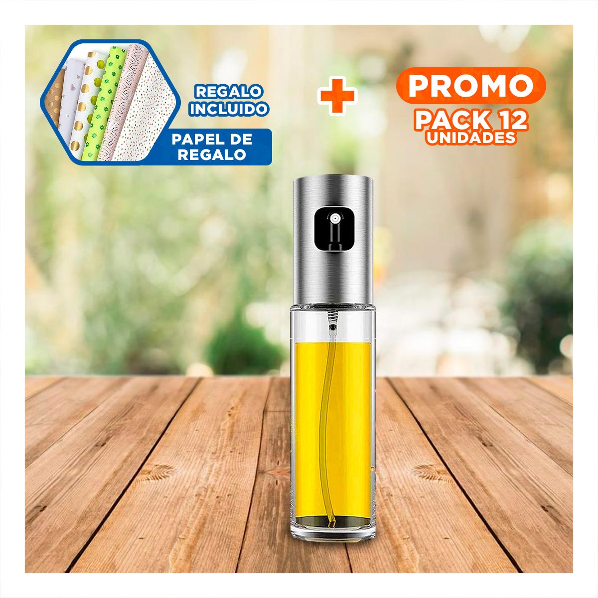 PACK12 RECIPIENTE SPRAY VIDRIO PLATEADO FACIL DE LLENAR Y MANTENER ORDEN Y+PAPEL REGALO - 1