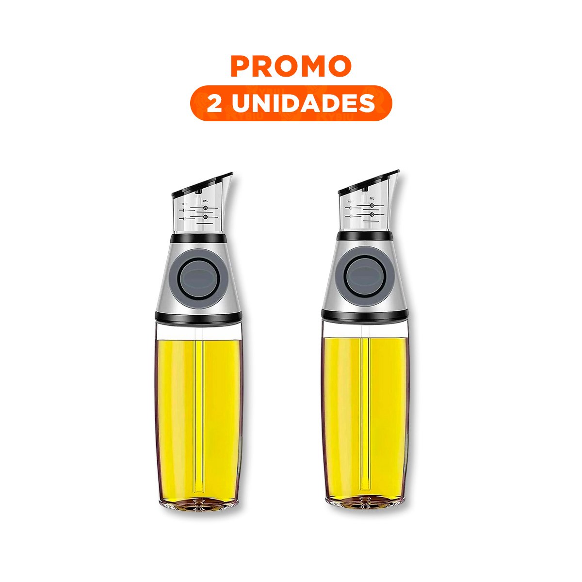 PACK2 VERTEDOR VIDRIO CON MEDIDOR 500ML FACIL DE LLENAR Y MANTENER LIMPIO - 1