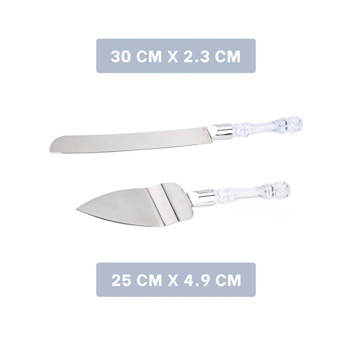 PACK6 KIT ELEGANTE DE CUCHILLOS DE PASTEL CON ESPATULA Y+REGALO STICKER - 4