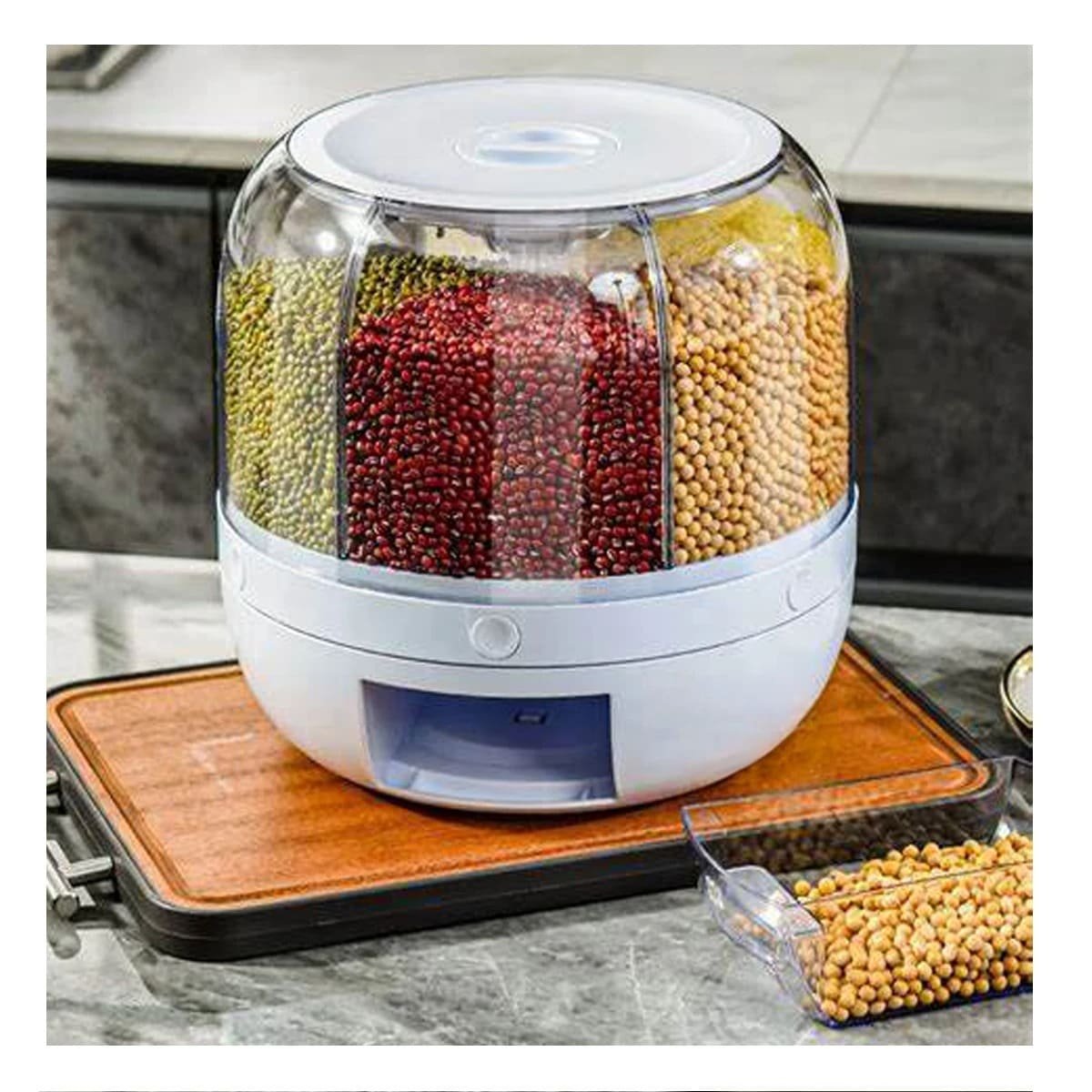 PACK4 SOPORTE DE ALIMENTOS BLANCO 6KG CON ESTRUCTURA FIRME EN COCINA - 2