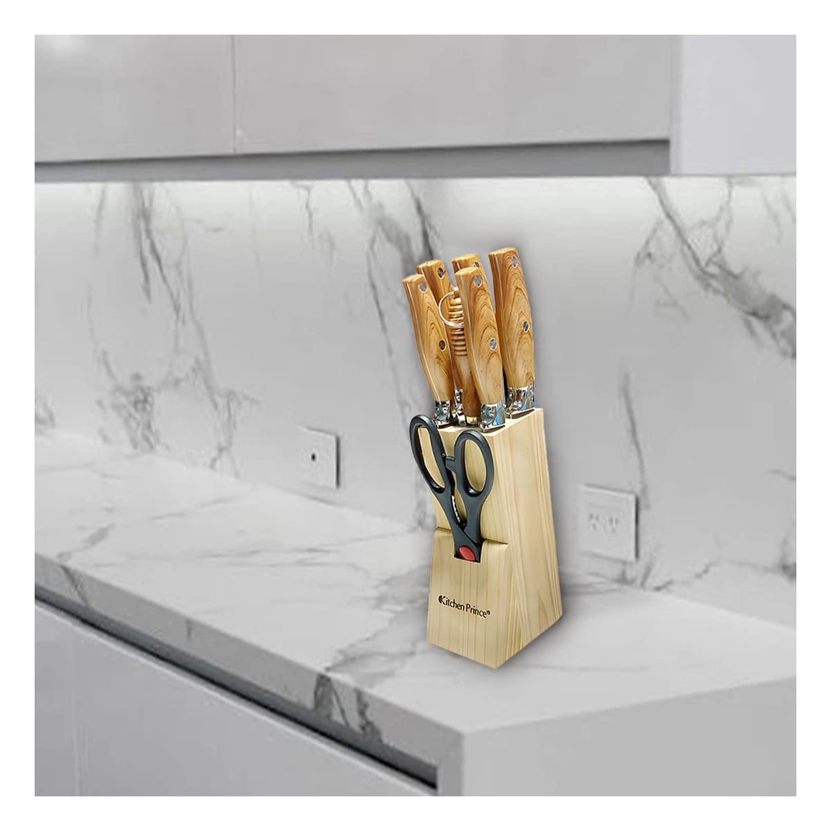 PACK2 COMBO PROFESIONAL MANGO DE MADERA 8 PIEZAS Y+PAPEL REGALO - 5