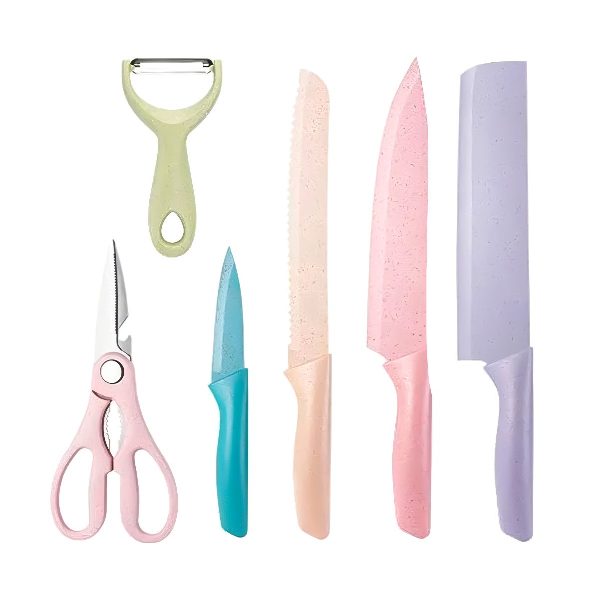 PACK2 PACK DE HERRAMIENTAS 6 PIEZAS DE COLORES PARA COCINA Y+REGALO STICKER - 2