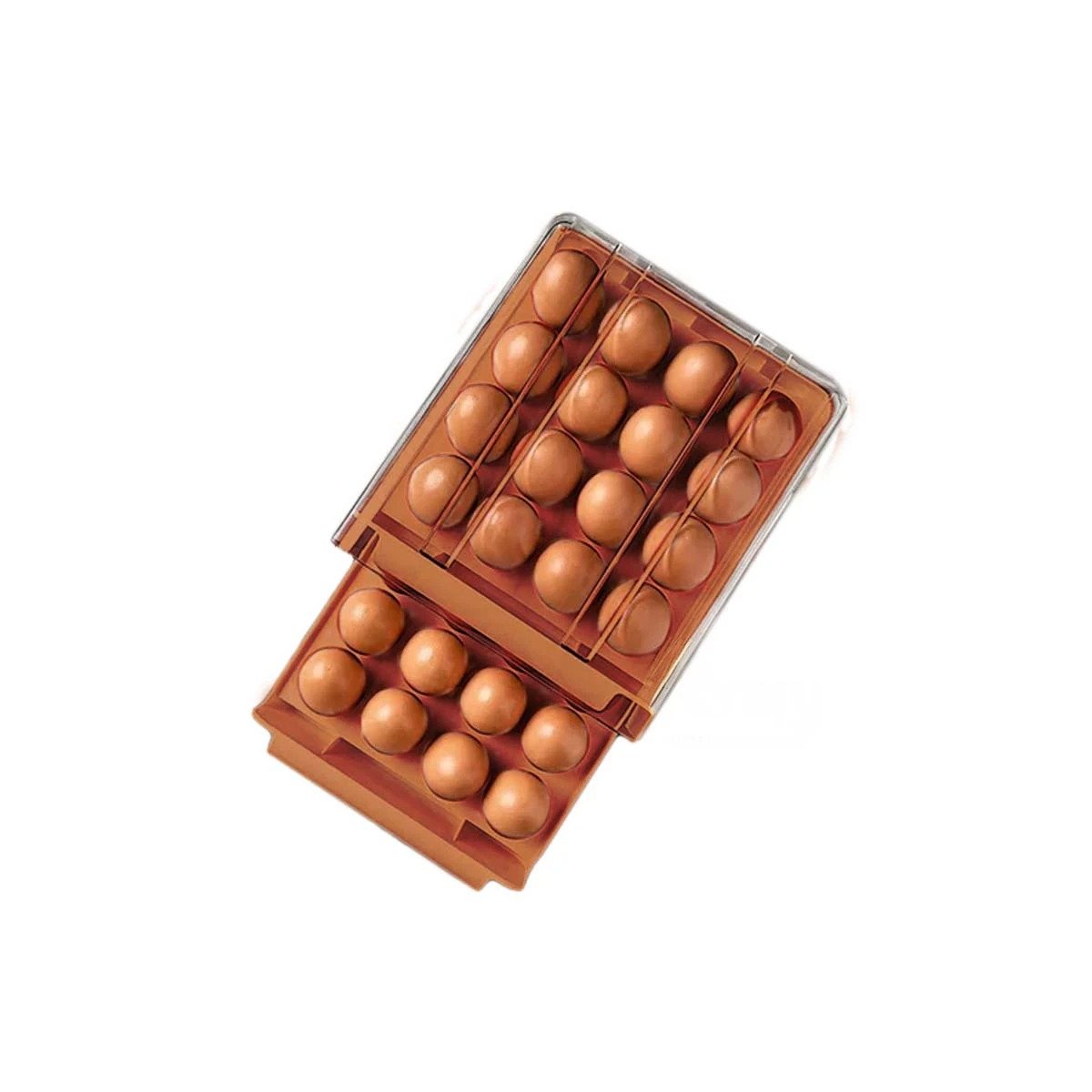 PACK6 SOPORTE PARA HUEVOS EN ANARANJADO CON ESTRUCTURA DOBLE ACRILICO INTERIOR Y+REGALO STICKER - 2