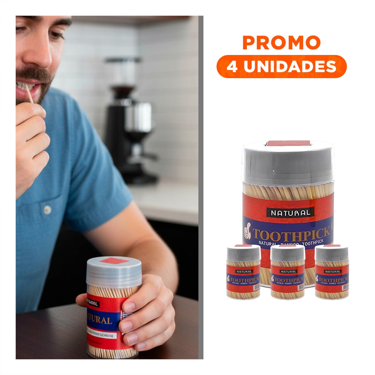 PACK4 PORTA MONDADIENTES DE COLOR BLANCO PACK DE 2 DE MESA ELEGANTE Y+REGALO STICKER - 1