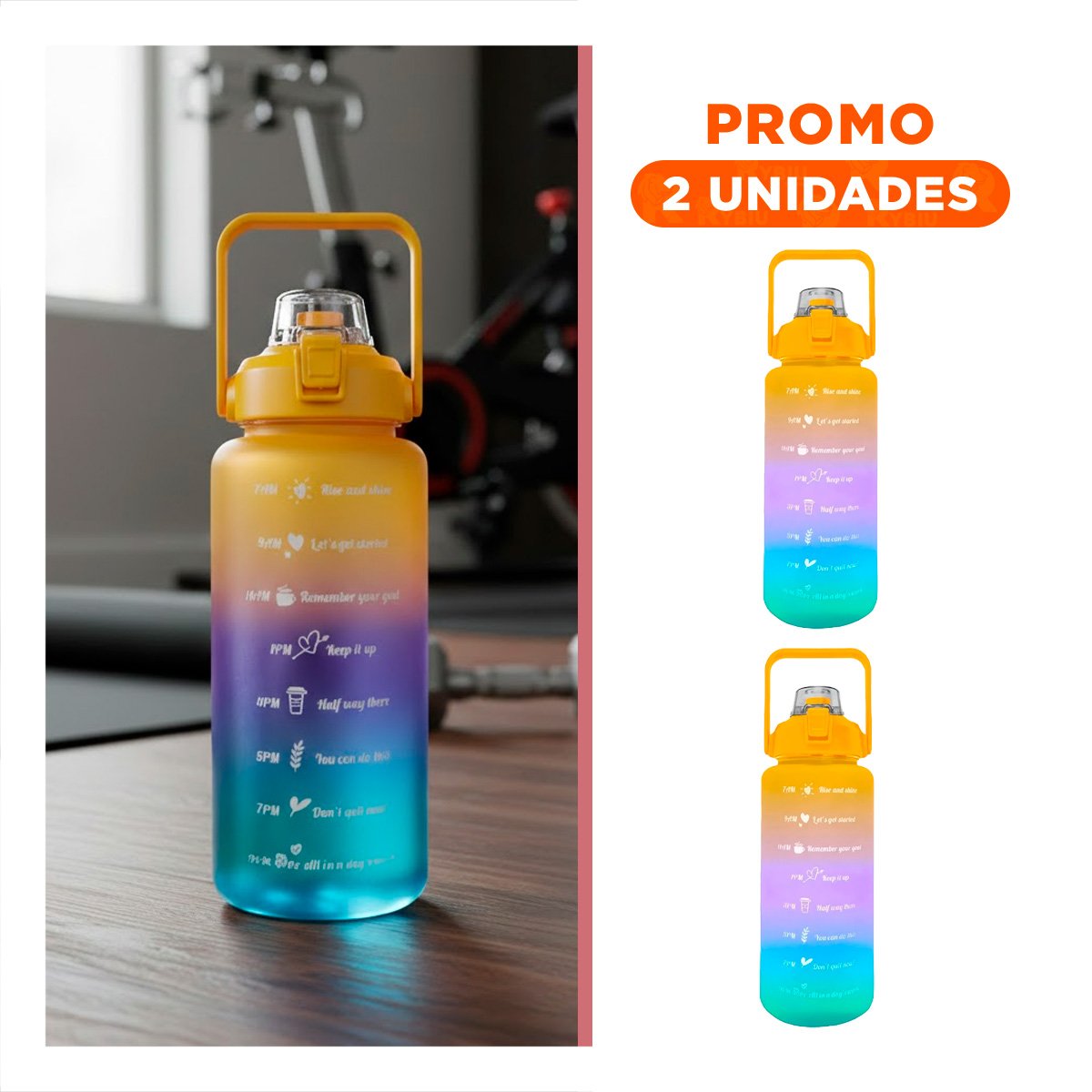 PACK2 CONTENEDOR DE LIQUIDOS 2LT MULTICOLOR PARA BEBIDAS Y ACTIVIDAD RECREATIVA - 1